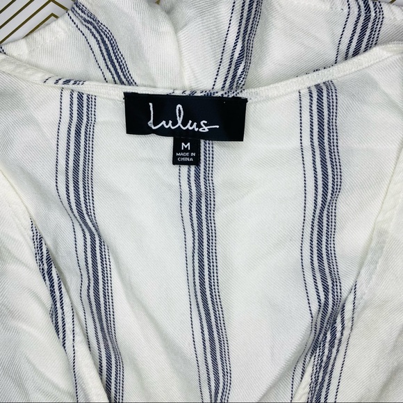 Lulus Climb Aboard Grey and White Striped Romper! - Picture 8 of 12